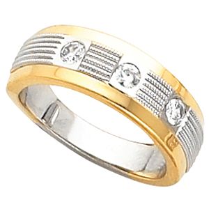 3-Stone Ladies or Gents Wedding Band Mounting