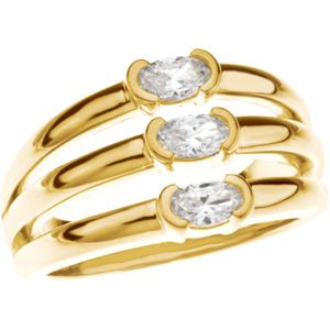 3-Stone Fashion Ring Mounting