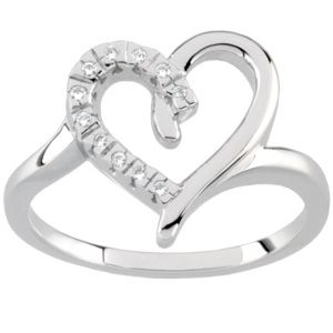 Heart Shaped Ring for Diamonds