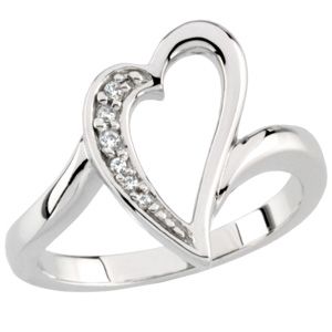 Heart Shaped Ring for Diamonds