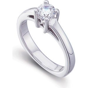 Cathedral Solitaire with Square Shank