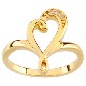 Heart Shaped Ring for Diamonds