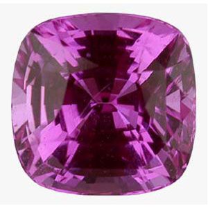 Antique Square Genuine Pink Sapphire (Black Box)