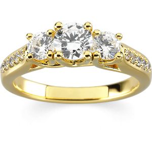Semi-Mount 3-Stone Anniversary Ring