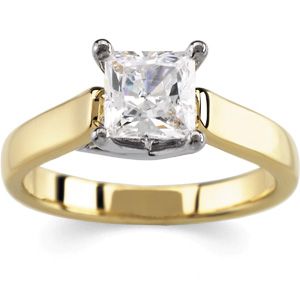 Woven-Prong Solitaire Engagement Ring Mounting