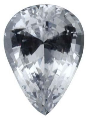 Pear Genuine White Sapphire (Black Box Matched Sets)