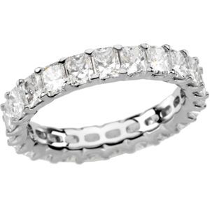Eternity Band Ring Mounting for Radiant Cut Diamonds