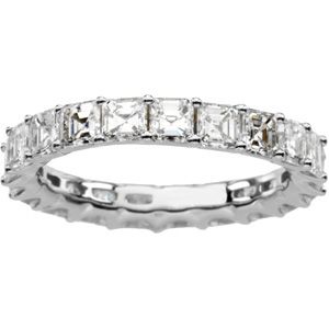 Eternity Band Mounting for Asscher Cut Diamonds