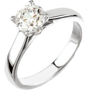 Cathedral Style Solitaire Engagement Ring