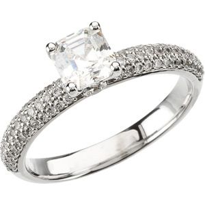 Semi-Mount Engagement Ring or Matching Band