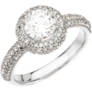 Pavé Halo Ring Mounting