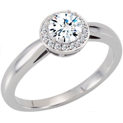 Round Cut Entourage Engagement Set