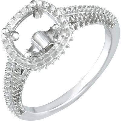 Halo-Styled Engagement Ring or Band Mounting