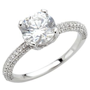 Semi-Mount Engagement Ring or Matching Band