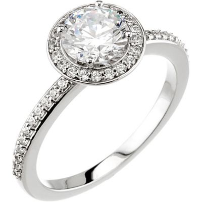 Halo-Styled Engagement Ring or Matching Band
