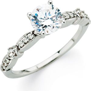 Accented Engagement Ring or Band Mounting