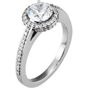 Halo-Style Engagement Ring Mounting