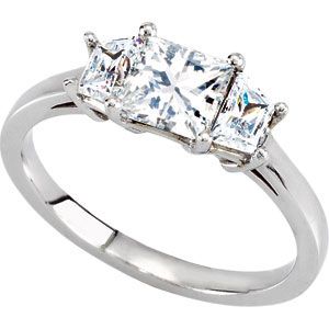3-Stone Engagement Ring Mounting 
