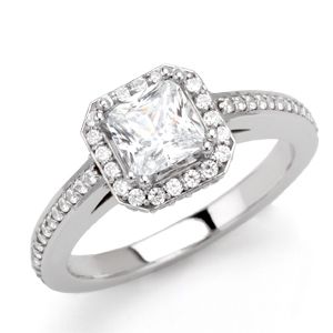 Halo-Styled Engagement Ring or Matching Band