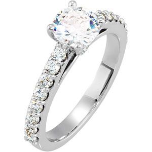 Semi-Mount Engagement Ring or Matching Band