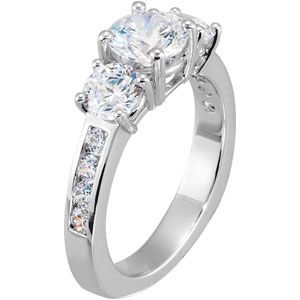 Semi-mount Engagement Ring or Matching Band