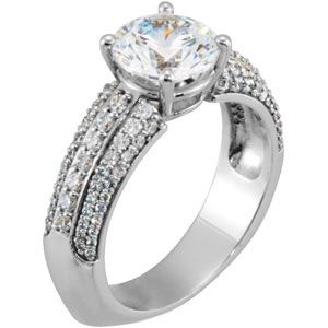  Euro Shank Engagement Ring Mounting or Band