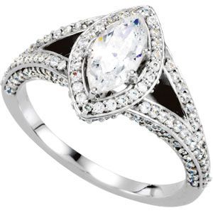 Semi-Mount Engagement Ring or Matching Band