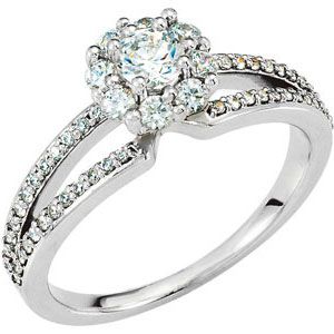 Cluster Bridal Engagement or Band Mounting