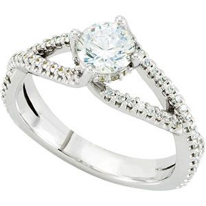 Semi-Mount Engagement Ring or Matching Band