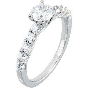 Semi-Mount Engagement Ring or Matching Band