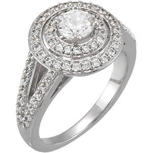 Round Entourage Split Shank Engagement Ring Mounting