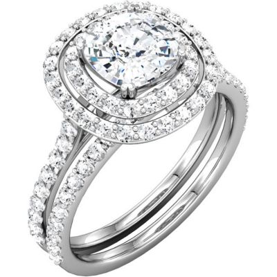 Halo-Style Engagement Ring Mounting