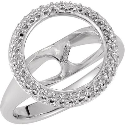 Ring Mounting for Pearl & Diamonds