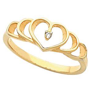 Heart Shaped Teen Ring for Diamonds