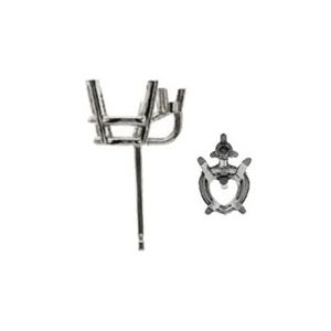 4-Prong Heart Earring with Accent & .030