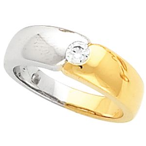 Bezel Set Ladies or Gents Wedding Band