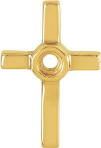  Fashion Cabochon Cross Pendant Mounting for Round Center