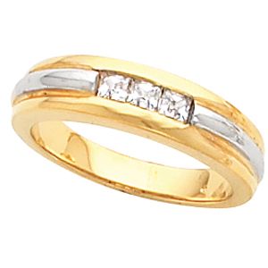3-Stone Ladies or Gents Wedding Band Mounting