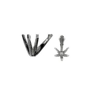 Pear 6-Prong V-End Shank Setting