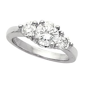 3-Stone Engagement Ring or Band Mounting