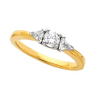 3-Stone Engagement Ring Mounting or Band