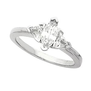 3-Stone Engagement Ring or Band Mounting 