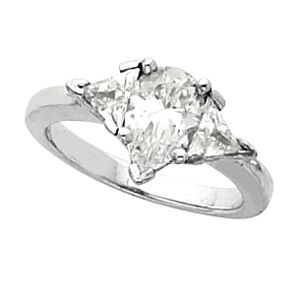 3-Stone Engagement Ring Mounting & Band