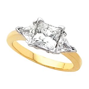 3-Stone Engagement Ring Mounting & Band