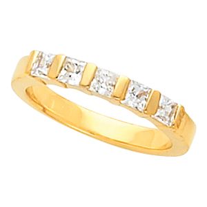 Princess-Cut Bar Channel Anniversary Ring Mounting