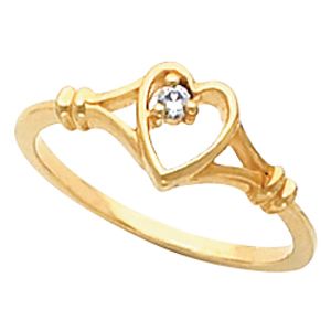 Heart Shaped Teen Ring for Diamonds