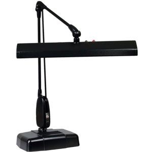 Dazor&reg; 2 Bulb Black Desk Base Lamp 