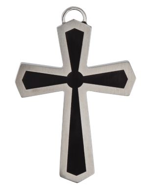Stainless Steel Black Resin Cross with G Lock