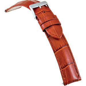 18mm Men's Regular Honey Select Embossed Matte Allligtor Leather