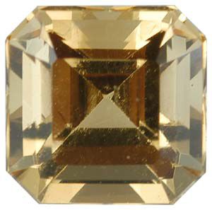 Modified Square Genuine Golden Precious Topaz (Black Box)